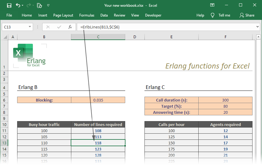 Erlang for Excel examples